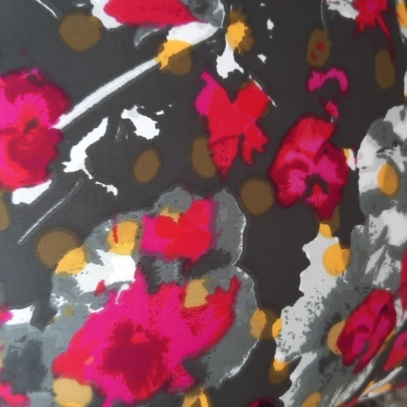 Rachel Rachel Roy Floral Trapeze Dress Olive Green Pink Sleeveless Flowy small - Picture 6 of 11